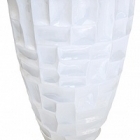Кашпо Fleur Ami Mosiac planter glossy white, белого цвета  Диаметр — 50 см