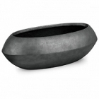 Кашпо Fleur Ami Royal table top planter titanium grey, серого цвета Длина — 65 см