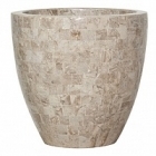 Кашпо Fleur Ami Geo cup cappuccino marble  Диаметр — 40 см