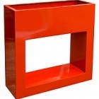 Кашпо Livingreen barrier holey design polished flame red, красного цвета Длина — 90 см