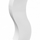 Кашпо Livingreen curvy s1 polished brilliant white, белого цвета Длина — 35 см