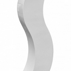 Кашпо Livingreen curvy s2 polished brilliant white, белого цвета Длина — 35 см