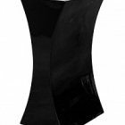 Кашпо Livingreen curvy sophia 1 polished jet black, чёрного цвета Длина — 26 см