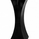 Кашпо Livingreen curvy sophia 3 polished jet black, чёрного цвета Длина — 46 см