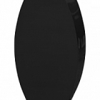 Кашпо Livingreen curvy ursula 3 polished jet black, чёрного цвета Длина — 67 см