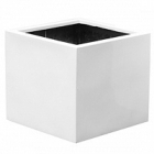 Кашпо Pottery Pots Fiberstone glossy white, белого цвета jumbo without feet M размер Длина — 70 см