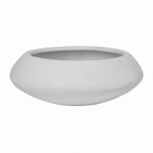 Кашпо Pottery Pots Fiberstone glossy white, белого цвета tara S размер  Диаметр — 40 см