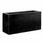 Кашпо Pottery Pots Fiberstone jort black, чёрного цвета L размер Длина — 120 см