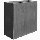 Кашпо Pottery Pots Fiberstone jort grey, серого цвета XL размер Длина — 100 см