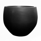 Кашпо Pottery Pots Fiberstone jumbo black, чёрного цвета orb M размер  Диаметр — 110 см