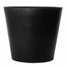 Кашпо Pottery Pots Fiberstone jumbo cone black, чёрного цвета S размер  Диаметр — 83 см