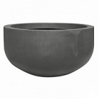 Кашпо Pottery Pots Fiberstone city bowl grey, серого цвета L размер  Диаметр — 128 см