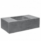 Кашпо Pottery Pots Fiberstone jumbo с лавкойing grey, серого цвета XXL размер Длина — 150 см