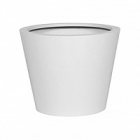 Кашпо Pottery Pots Fiberstone matt white, белого цвета bucket S размер  Диаметр — 50 см