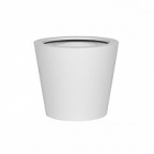 Кашпо Pottery Pots Fiberstone matt white, белого цвета bucket XS размер  Диаметр — 40 см