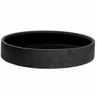 Кашпо Pottery Pots Fiberstone max low XL размер black, чёрного цвета  Диаметр — 80 см