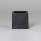 Кашпо Pottery Pots Fiberstone fleur black, чёрного цвета S размер Длина — 15 см