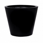 Кашпо Pottery Pots Fiberstone glossy black, чёрного цвета bucket S размер  Диаметр — 49 см
