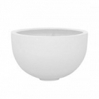 Кашпо Pottery Pots Fiberstone glossy white, белого цвета bowl M размер  Диаметр — 45 см