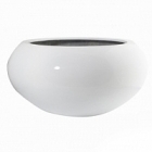 Кашпо Pottery Pots Fiberstone glossy white, белого цвета cora S размер  Диаметр — 47 см