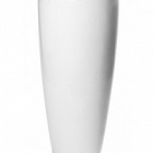 Кашпо Pottery Pots Fiberstone glossy white, белого цвета dax XL размер  Диаметр — 47 см