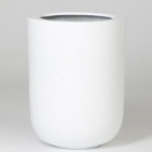 Кашпо Pottery Pots Fiberstone glossy white, белого цвета dice L размер  Диаметр — 34 см