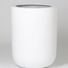 Кашпо Pottery Pots Fiberstone glossy white, белого цвета dice XL размер  Диаметр — 46 см