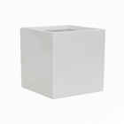 Кашпо Pottery Pots Fiberstone glossy white, белого цвета fleur S размер Длина — 15 см