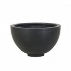 Кашпо Pottery Pots Fiberstone peter black, чёрного цвета M размер  Диаметр — 30 см
