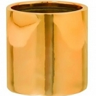 Кашпо Pottery Pots Fiberstone platinum glossy gold, под цвет золота puk S размер  Диаметр — 15 см