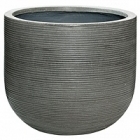 Кашпо Pottery Pots Fiberstone ridged dark grey, серого цвета dice M размер horizontal  Диаметр — 42 см