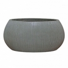 Кашпо Pottery Pots Fiberstone ridged dark grey, серого цвета ella M размер Длина — 72 см