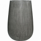 Кашпо Pottery Pots Fiberstone ridged dark grey, серого цвета patt high M размер  Диаметр — 44 см