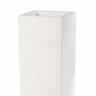 Кашпо TeraPlast Schio Cubo Alto 80 white, белого цвета Длина — 40 см