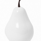 Груша декоративная Pear glossy white, белого цвета XS размер  Диаметр — 15 см Высота — 24 см