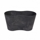 Кашпо Artstone claire pot duo black, чёрного цвета длина - 26 см высота - 14 см