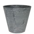 Кашпо Artstone claire pot grey, серого цвета диаметр - 22 см высота - 20 см