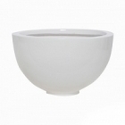 Кашпо Pottery Pots Fiberstone glossy white, белого цвета peter S размер диаметр - 20 см высота - 12 см