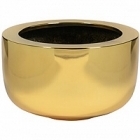 Кашпо Pottery Pots Fiberstone platinum gold, под цвет золота sunny M размер диаметр - 33 см высота - 20 см
