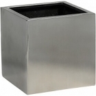 Кашпо Pottery Pots Fiberstone platinum под цвет серебра fleur L размер длина - 25 см высота - 25 см