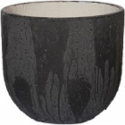 Кашпо Pottery Pots Raw cody S размер burned black, чёрного цвета диаметр - 28 см высота - 25 см