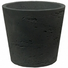 Кашпо Pottery Pots Rough mini bucket XS размер black, чёрного цвета washed диаметр - 12.6 см высота - 11.4 см