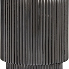 Кашпо Capi Nature vase cylinder groove 2-й размер black, чёрного цвета диаметр - 11 см высота - 12 см