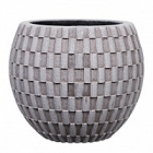 Кашпо Capi Nature vase eggplanter 2-й размер wave ivory, цвет слоновая кость диаметр - 12 см высота - 9 см
