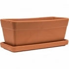 Кашпо Nieuwkoop Terra cotta, терракотового цвета set balcony box+ поддон диаметр - 40 см высота - 16 см