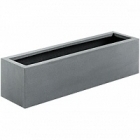 Кашпо Nieuwkoop Argento balcony box natural grey, серого цвета длина - 60 см высота - 15 см