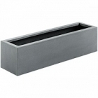Кашпо Nieuwkoop Argento balcony box natural grey, серого цвета длина - 80 см высота - 20 см