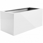 Кашпо Nieuwkoop Argento box shiny white, белого цвета длина - 60 см высота - 30 см