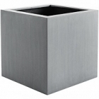 Кашпо Nieuwkoop Argento cube natural grey, серого цвета длина - 60 см высота - 60 см