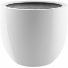 Кашпо Nieuwkoop Argento egg pot shiny white, белого цвета диаметр - 36 см высота - 31 см